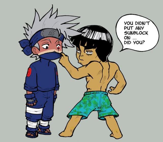 Kakashi got Sunburn owie